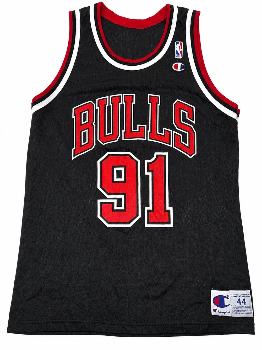 Vintage Champion Dennis Rodman Chicago Bulls #91 Jersey Size 44 Large USA Made